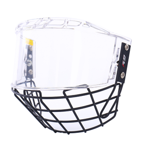 Black Practice Ice Hockey Cage With Face Shield
